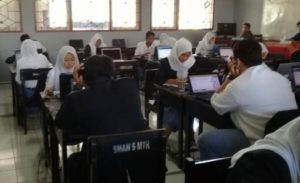 Hari Kedua UNBK di SMAN 5 Berjalan Lancar