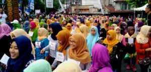 Hijab Run di Kota Tua Ampenan