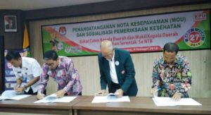 KPU NTB Tandatangani MoU Pemeriksaan Kesehatan