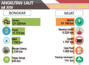 Statistik Transportasi NTB, Bulan Juli 2018
