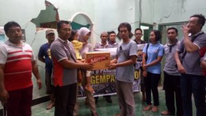 Komunitas Anggota Polri Bantu Sesama Anggota Yang Terdampak Gempa