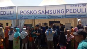 Samsung Electronics Dirikan Posko Samsung Peduli Lombok Di Dusun Lekok Dan Dusun Menggala, Lombok Utara.