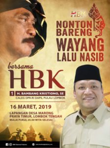 HBK Gelar Pentas Ke-IV Wayang Kulit Lalu Nasib Di Desa Marong, Lombok Tengah