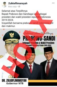 Gubernur dan Wagub Tak Pernah Ucapkan Selamat Kepada Capres Tertentu