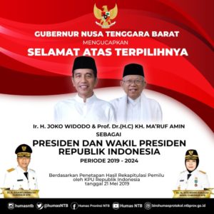 Gubernur NTB, Dr Zulkieflimansyah Merupakan Gubernur Pertama Yang Ucapkan Selamat Atas Kemenangan Jokowi-Amin