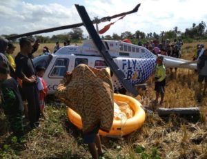 Tiga Penumpang WNA Dalam Kecelakaan Helikopter Angkut  di Lombok Tengah