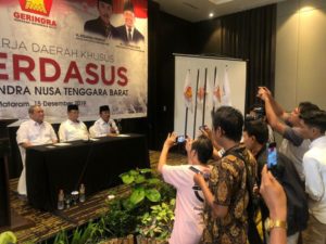 Rakerdasus Ajang Konsolidasi Partai Gerindra NTB Untuk Menangkan Pilkada Serentak 2020.