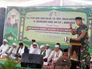 Harlah Ponpes Qomarul Huda Bagu, Ini Ungkapan Danrem