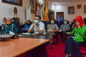 Gubernur Zul Rakor Virtual Bersama Menkopolhukam, Bersinergi Tangani Covid-19