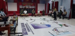 Di Tengah Wabah Covid-19, Gugus Satgas Penanganan Covid Lobar Gelar Tactical Floor Game