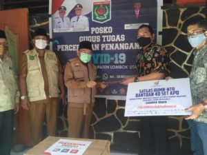 Satgas BUMN NTB Serahkan Bantuan APD Tahap II Kepada Pemda KLU