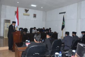 Plt Bupati Lombok Utara, H. Saripudin Sampaikan Nota Keuangan RAPBD Perubahan 2020