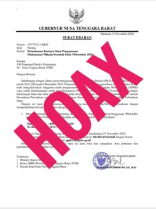 Hoaks Surat Permintaan Dana yang Catut Nama Gubernur,  Beredar Lagi   