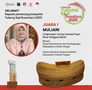 Perajin Asal Lombok Tengah Juara 1 Kompetisi Tudung Saji Nusantara 2020