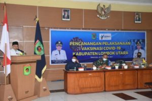 Bupati Lombok Utara Canangkan Pelaksanaan Vaksinasi Covid-19