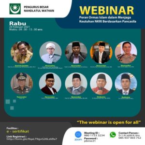 Upaya Menjaga Keutuhan NKRI, Nahdlatul Wathan Agendakan Webinar Kebangsaan