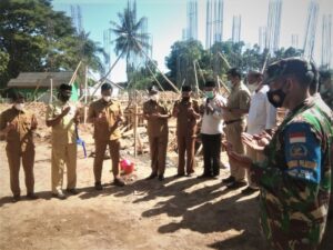 Bupati dan Wabup Hadiri Peletakan Batu Pertama Pembangunan Gedung Layanan Perpustakaan Lombok Utara