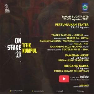 On Stage 2021 menampilkan enam gup teater dari seluruh NTB