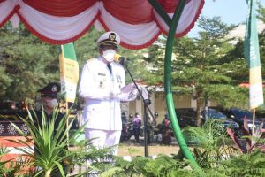 Bupati Djohan selaku Inspektur Upacara HUT RI ke 76