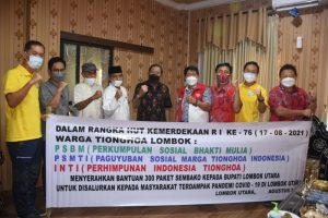 Komunitas Tionghoa Lombok Sumbang Sembako Dampak Pandemi