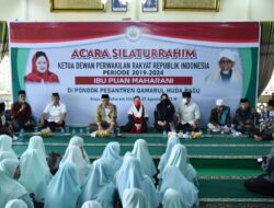 Puan Maharani bersama santri asuhan Tuan Guru Bagu