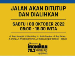 IronMan 7.0 Lombok,  Beberapa Ruas Jalan di Mataram Ditutup
