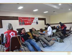 Aksi donor darah meriahkan HUT Satpol PP dn Satlinmas
