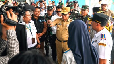 Pemantauan dimulai dari Pos Pengamanan Karang Jangkong, Pos pengamanan terminal Mandalika yang berada di wilayah Kota Mataram